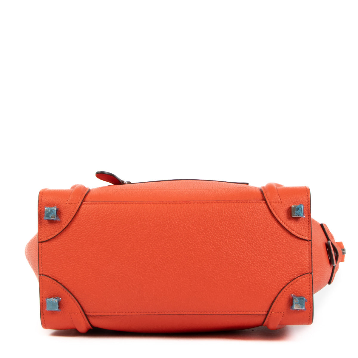 Celine Orange Calfskin Micro Luggage Bag