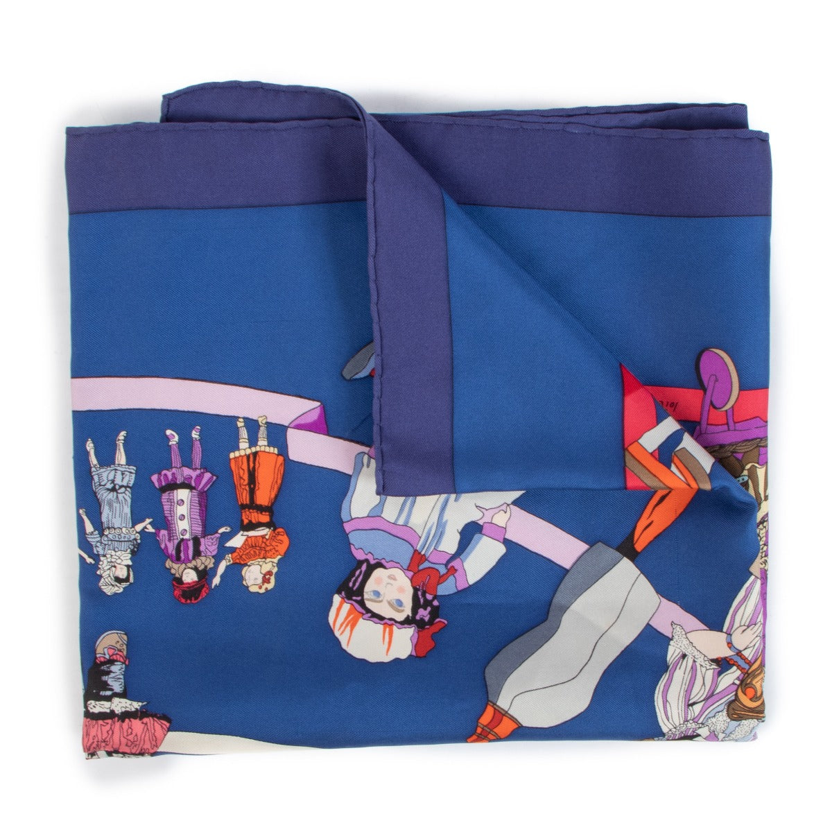 Hermès Blue Hello Dolly Silk Scarf