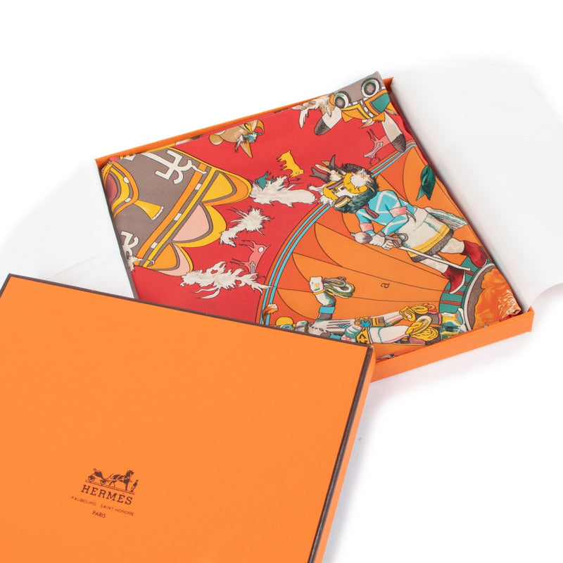 Hermès Orange Kachina Zijden Sjaal