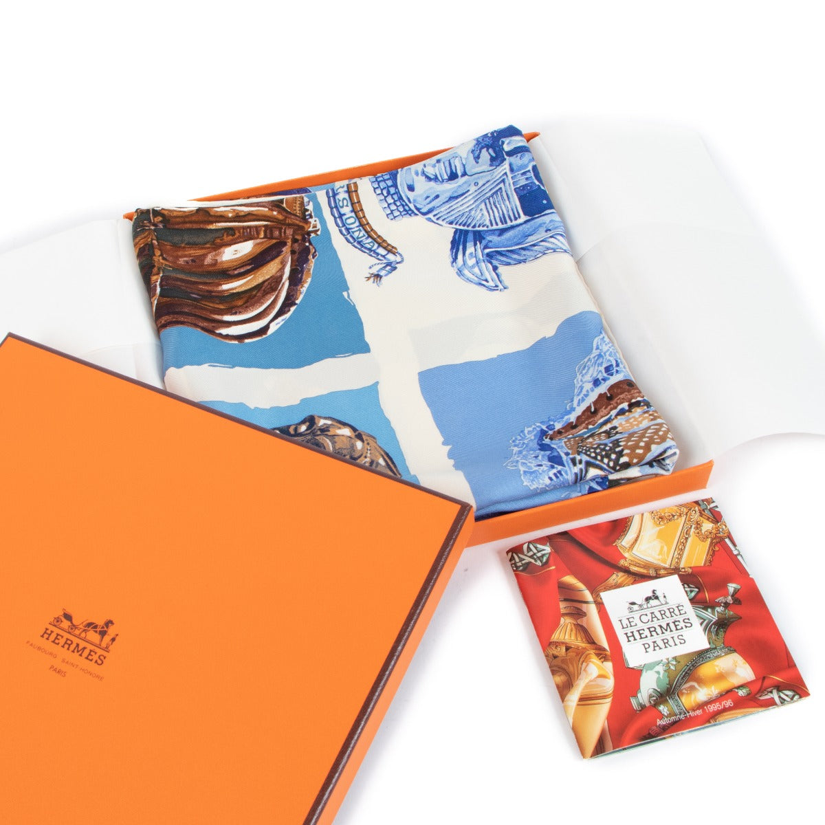 Foulard Hermès en Soie Blanche Persona