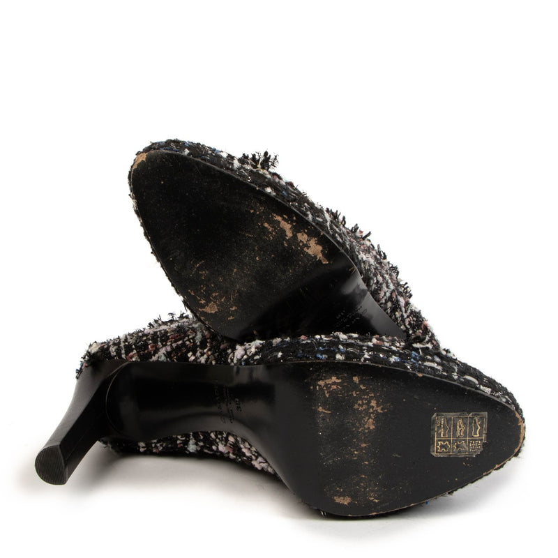Casadei Linda Tweed Plateaulaarsjes - maat 39