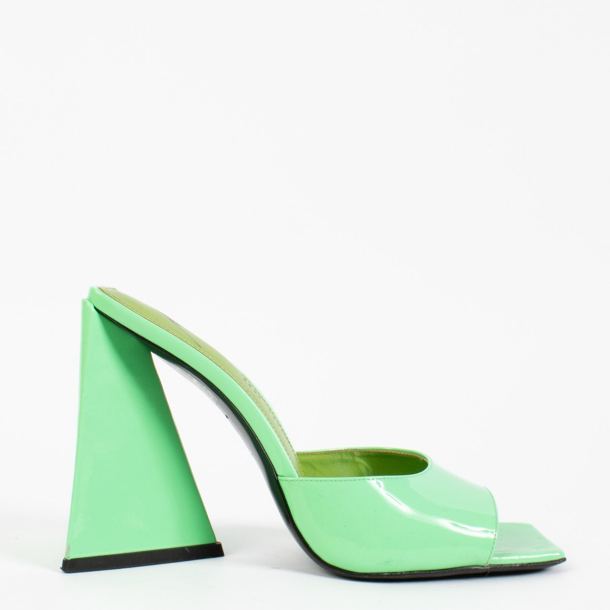 The Attico Green Patent Leather Devon Sandals