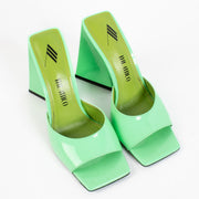 The Attico Green Patent Leather Devon Sandals