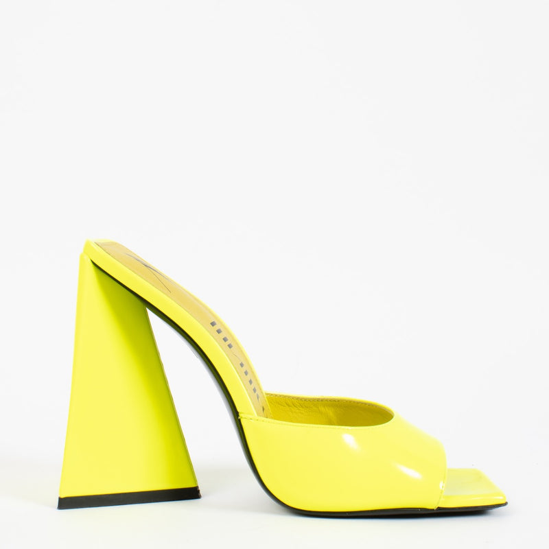 The Attico Yellow Patent Leather Devon Sandals
