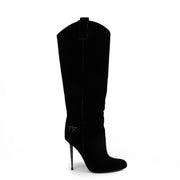 Tom Ford S/S 2014 Black Velvet Western-Cut Stiletto Boots