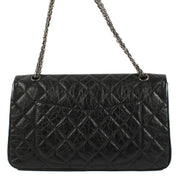 Shop 100% authentic second hand Chanel Black Aged Calfskin Maxi 2.55 on Labellov.com
