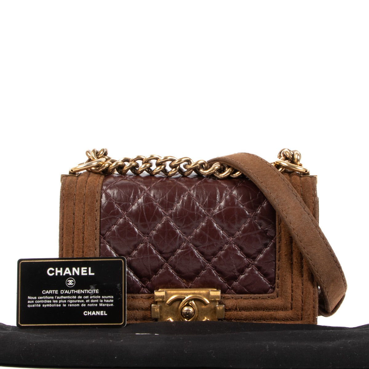Shop a 100% authentic Chanel Multicolor Suede Calfskin Small Boy Bag on Labellov.com