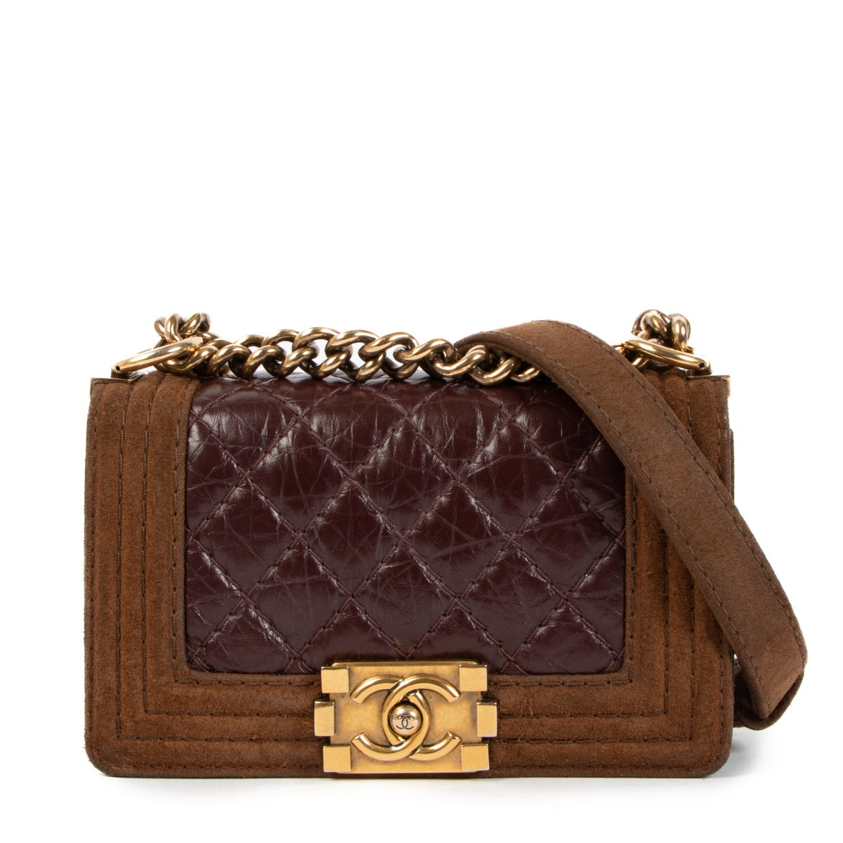 Chanel Multicolor Suede/Calfskin Small Boy Bag