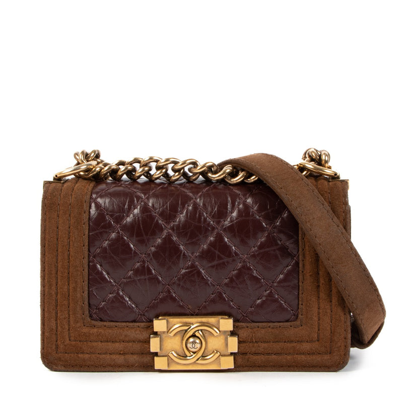 Chanel Multicolor Suede/Calfskin Small Boy Bag