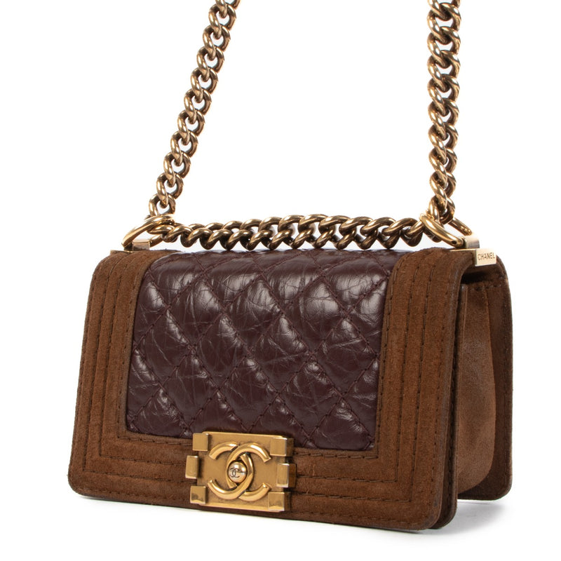 Shop a 100% authentic Chanel Multicolor Suede Calfskin Small Boy Bag on Labellov.com