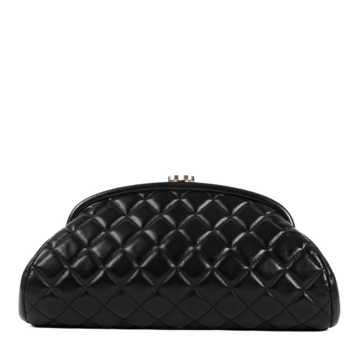 Chanel Black Quilted Lambskin Clutch