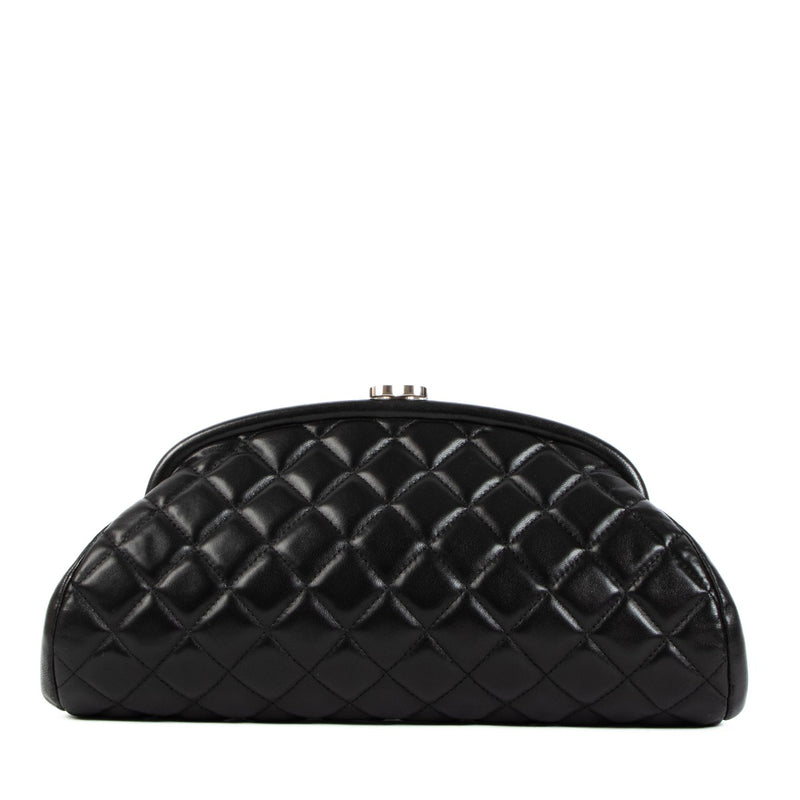 Chanel Black Quilted Lambskin Clutch