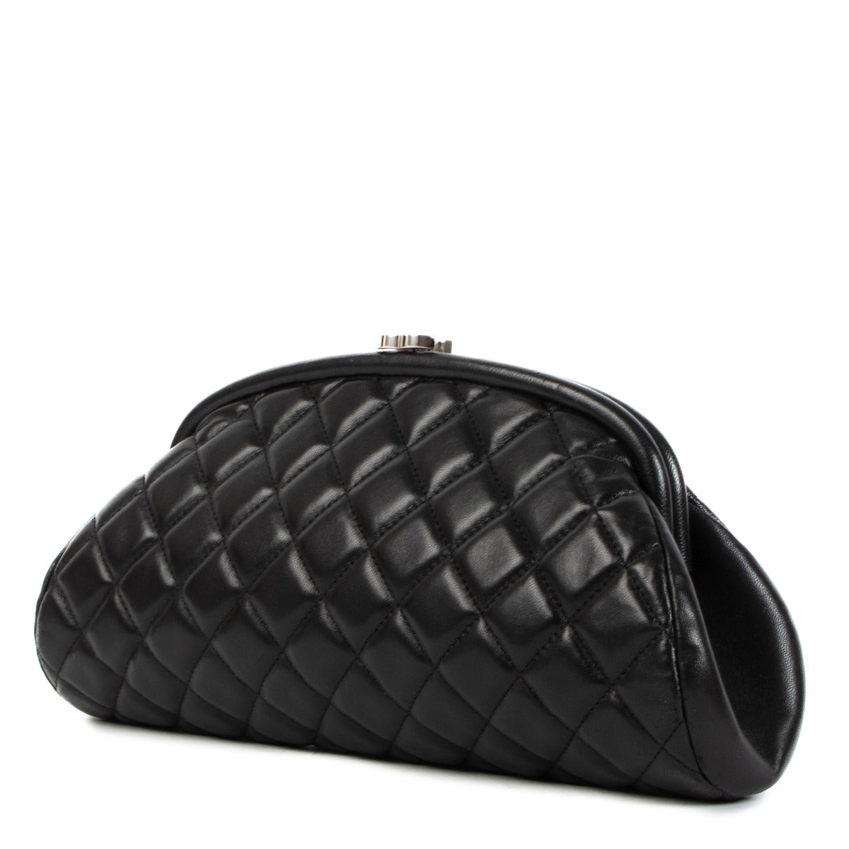 Shop a 100% authentic Chanel Black Quilted Lambskin Clutch on Labellov.com