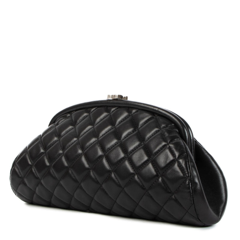 Shop a 100% authentic Chanel Black Quilted Lambskin Clutch on Labellov.com