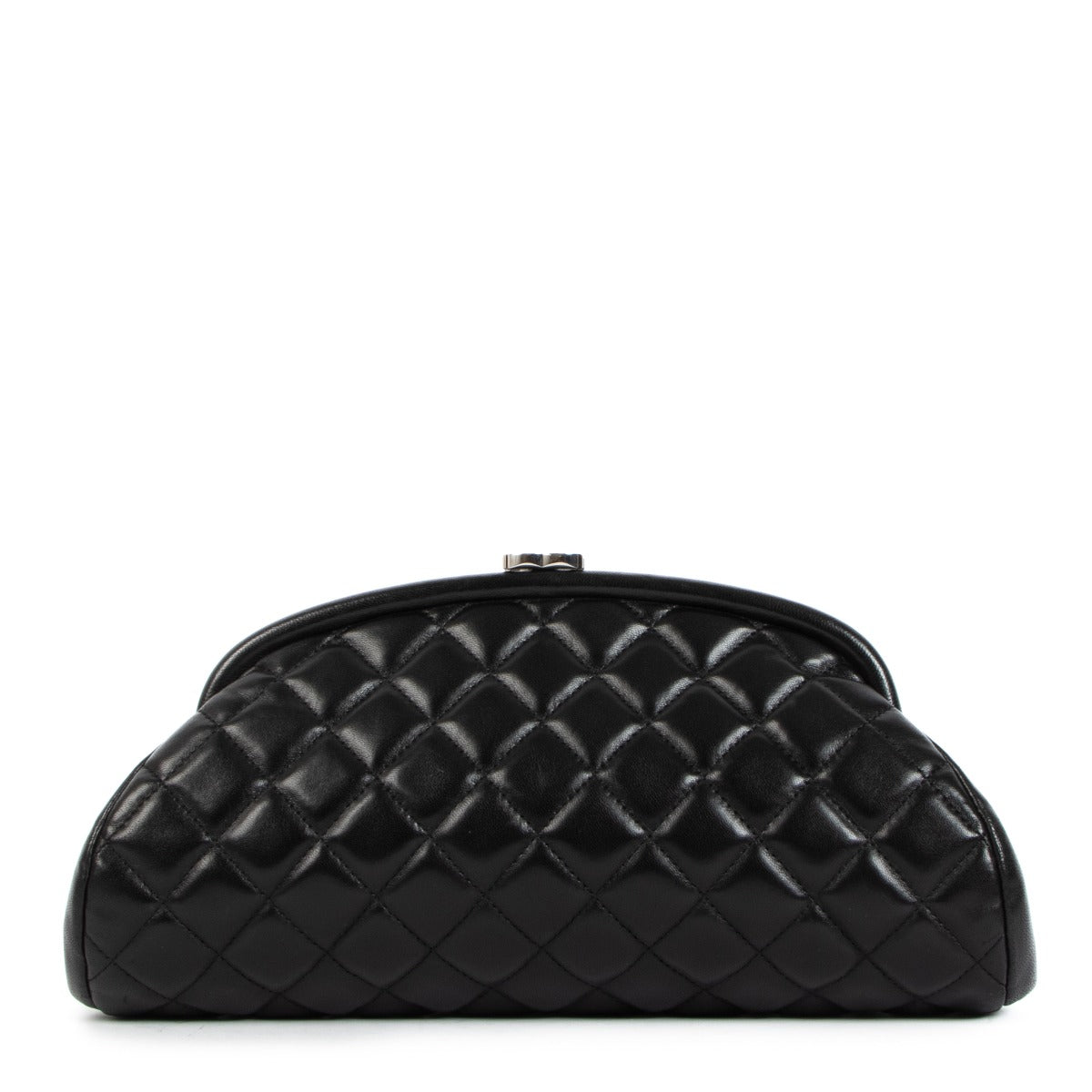 Chanel Black Quilted Lambskin Clutch