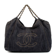 Chanel Coco Cabas Denim Hobo Bag