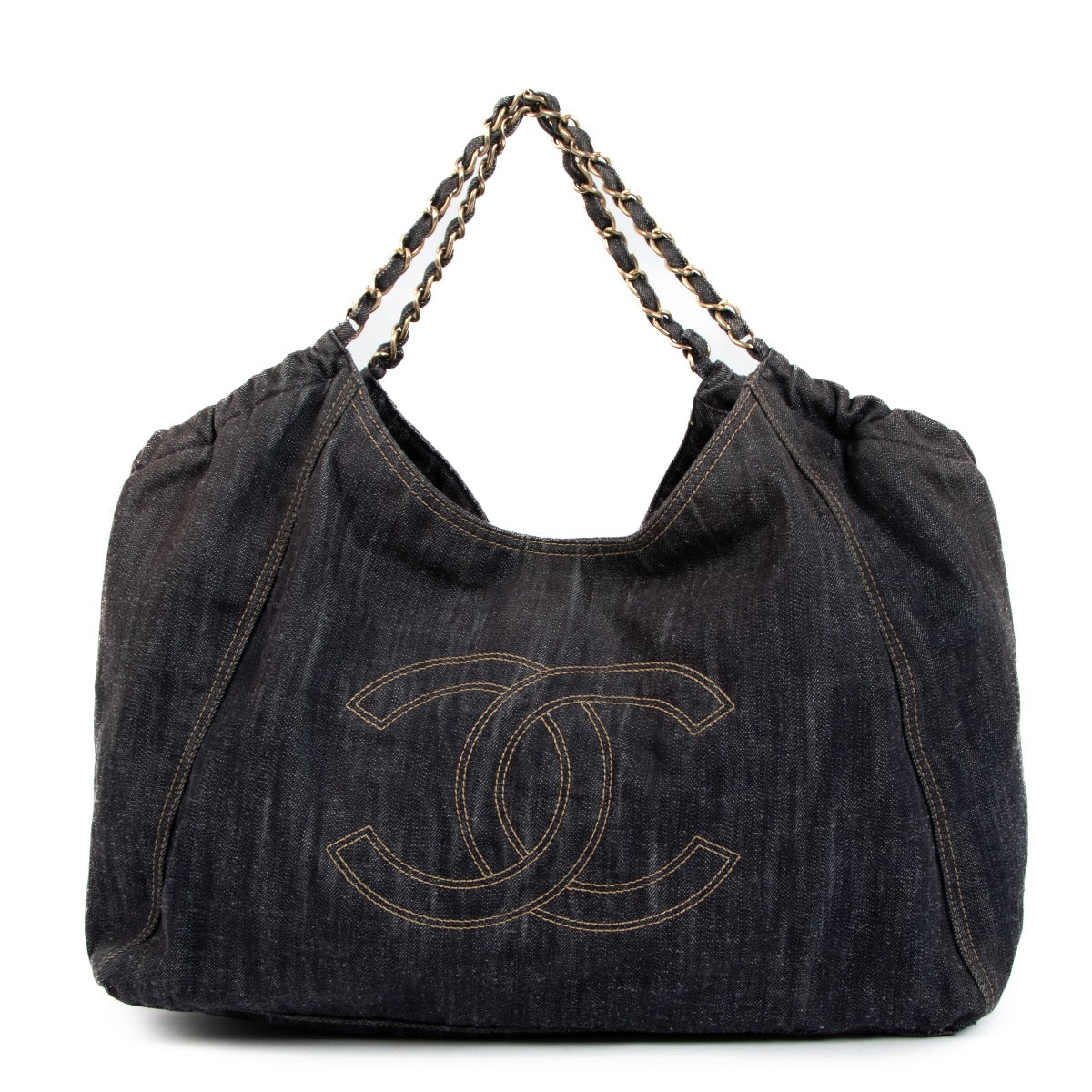 Chanel Coco Cabas Denim Hobo Bag