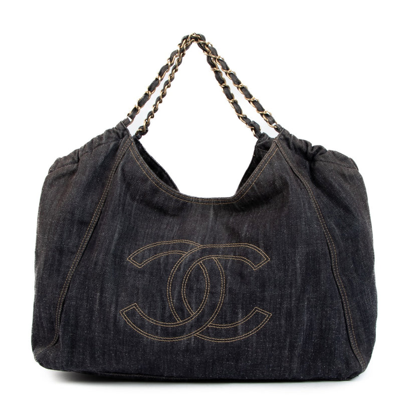 Chanel Coco Cabas Denim Hobo Bag