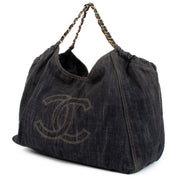 Chanel Coco Cabas Denim Hobo Bag