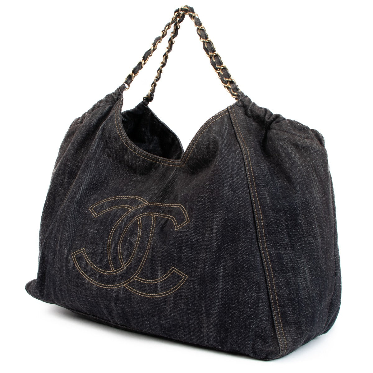 Chanel Coco Cabas Denim Hobo Bag