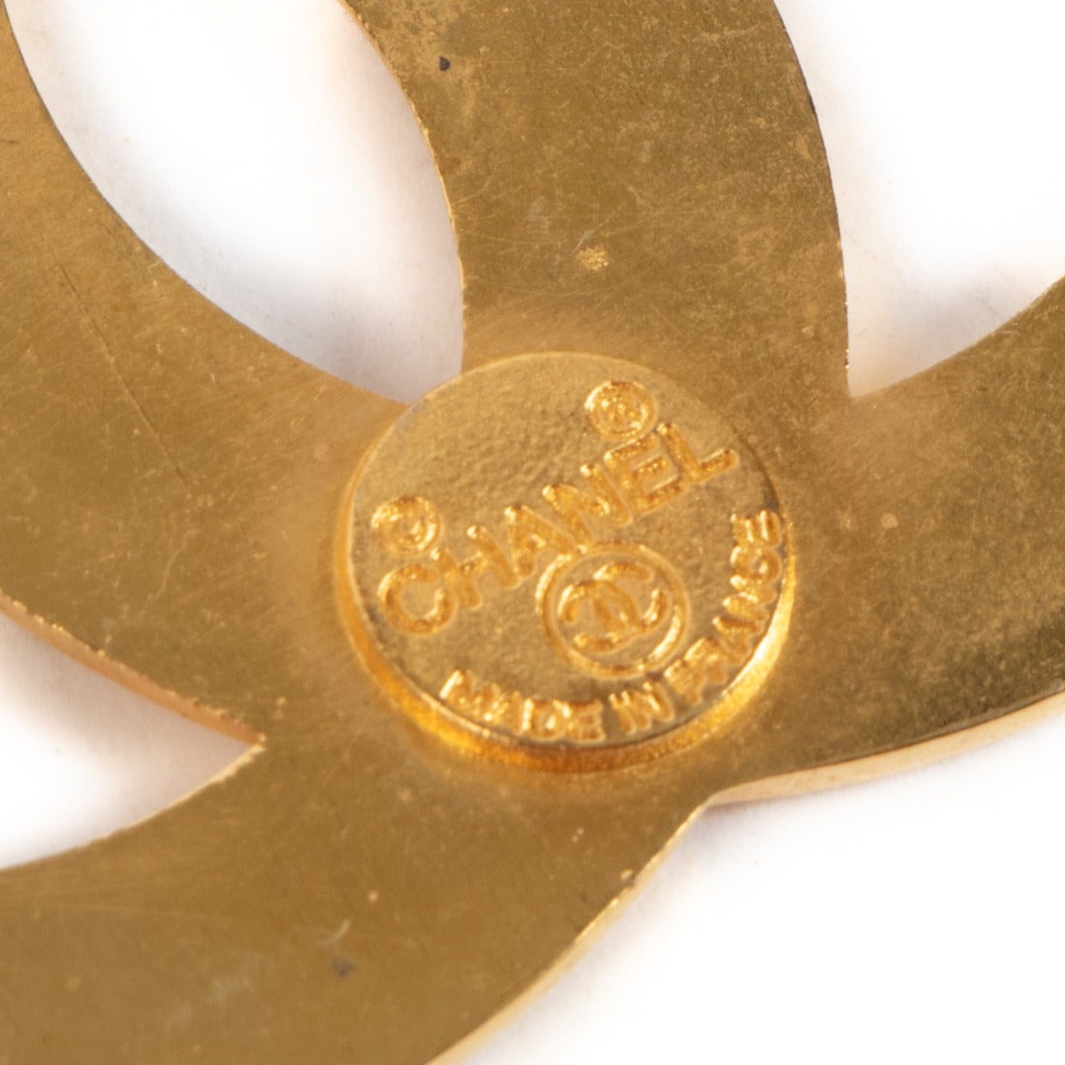 Chanel Vintage Gold CC Brooch