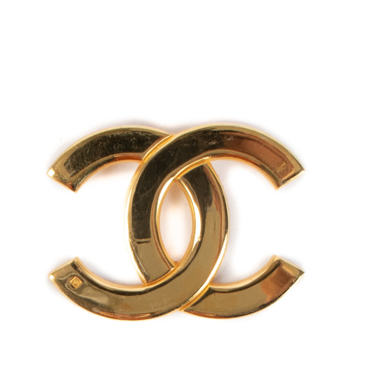 Chanel Vintage Gold CC Brooch