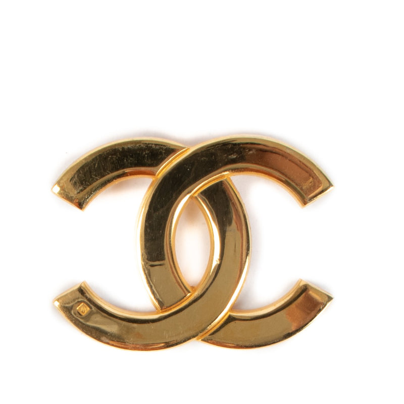 Chanel Vintage Gold CC Brooch