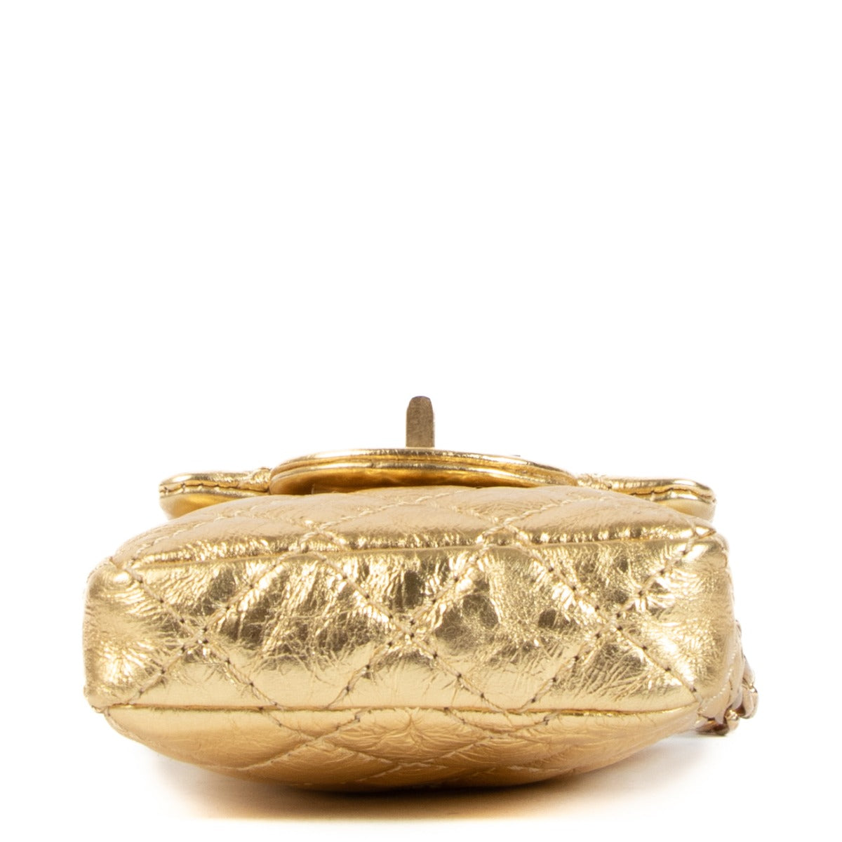 Chanel 2.55 Gold Aged Calfskin Micro Bag