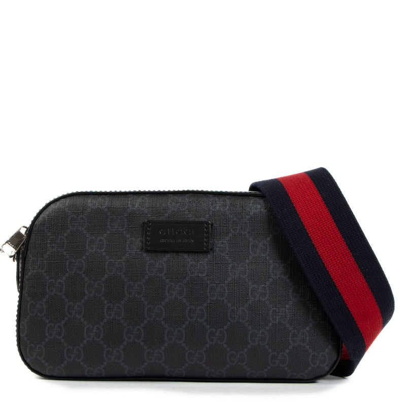 Gucci GG Supreme Black Camera Bag