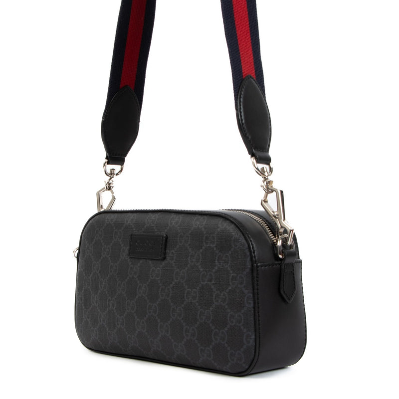 Gucci GG Supreme Black Camera Bag