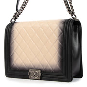 shop authentic second hand Chanel Ombre Black Large Boy Crossbody on Labellov.com