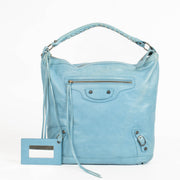 Authentic pre-loved Balenciaga Blue Arena Day Shoulder Bag on Labellov.com