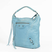 Authentic pre-loved Balenciaga Blue Arena Day Shoulder Bag on Labellov.com