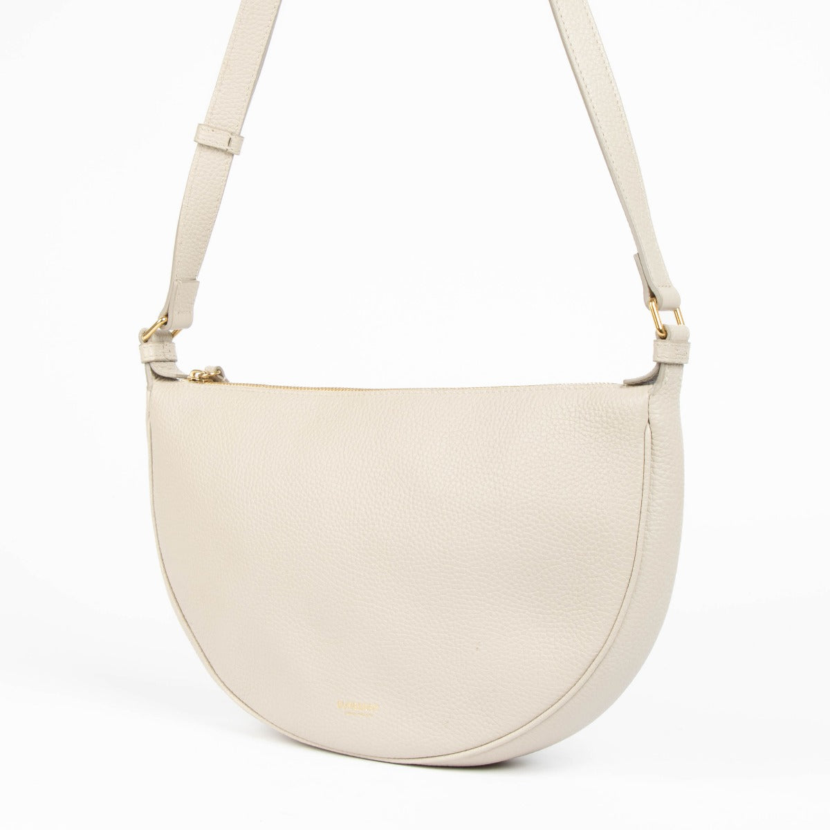 Shop this authentic Burberry Grey Soft Sling Half Moon Bag pre-loved on Labellov.com