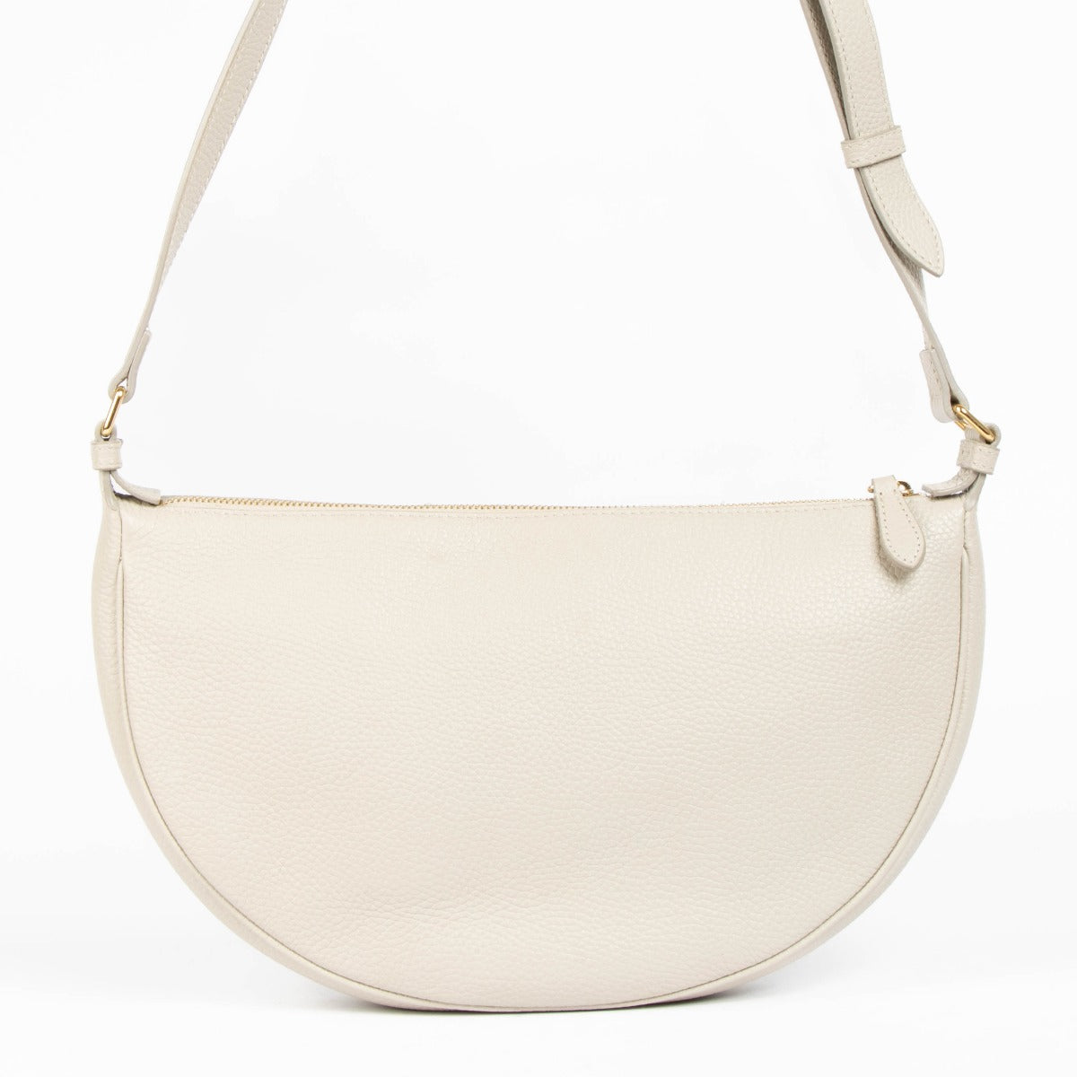 Shop this authentic Burberry Grey Soft Sling Half Moon Bag pre-loved on Labellov.com