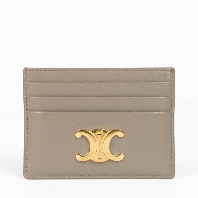 Shop this authentic Celine Pebble Shiny Calfskin Triomphe Card Wallet pre-loved on Labellov.com