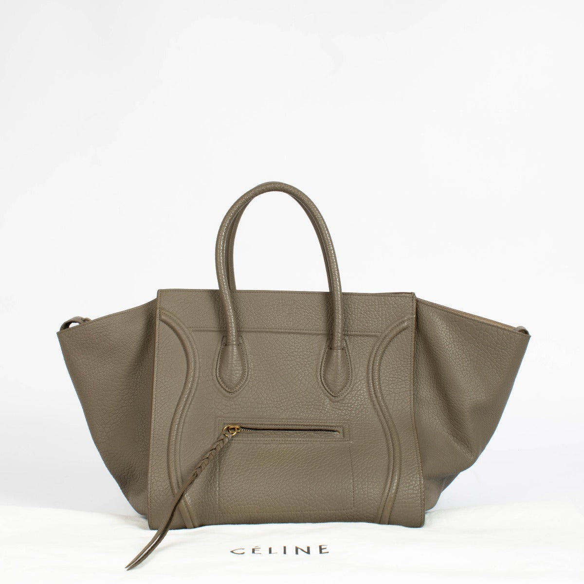 Shop the authentic pre-loved Celine Taupe Medium Phantom Luggage Bag on Labellov.com