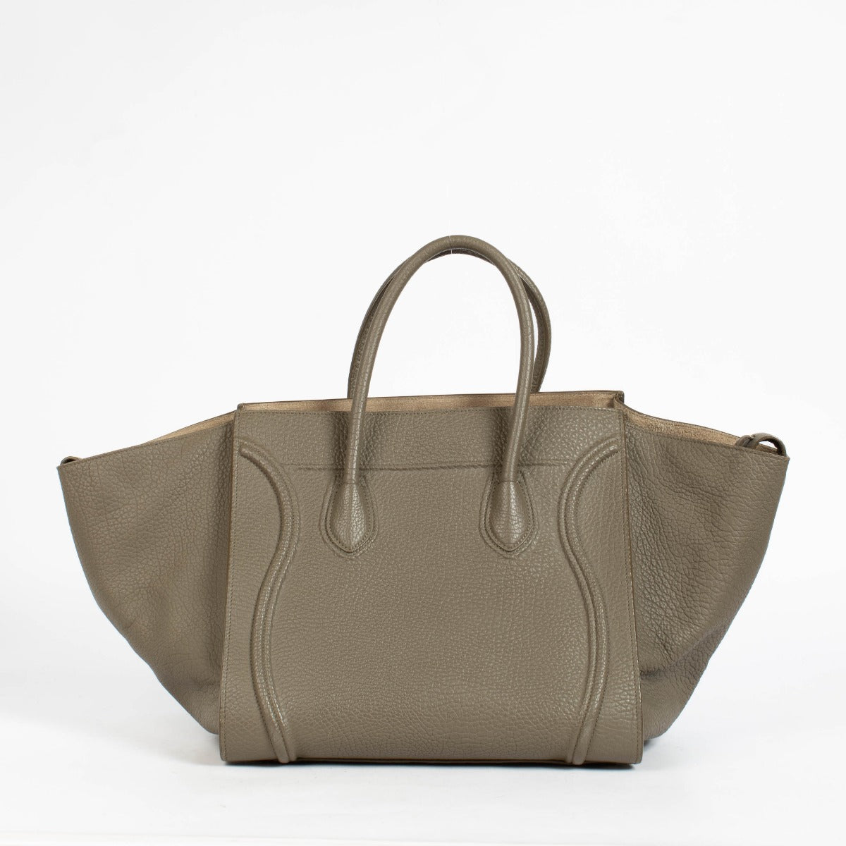 Shop the authentic pre-loved Celine Taupe Medium Phantom Luggage Bag on Labellov.com