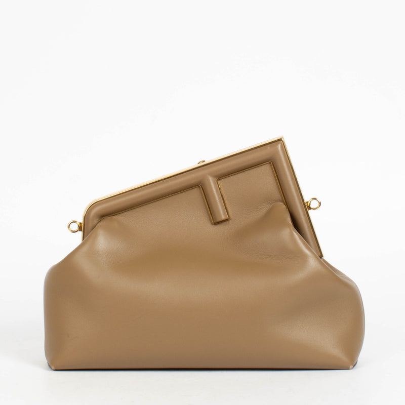 Authentic pre-loved Fendi Camel Leather First Midi Bag on Labellov.com