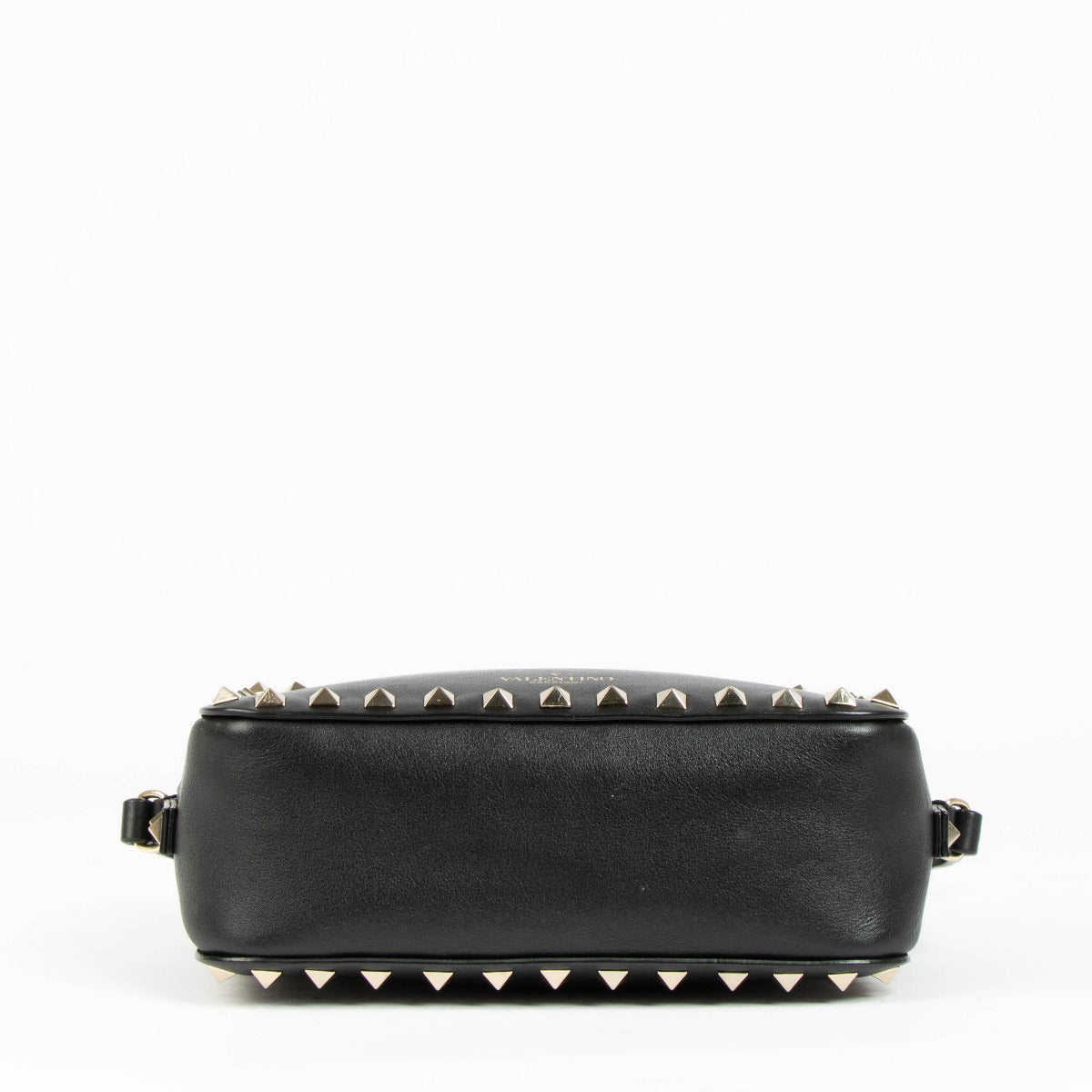 Shop this authentic Valentino Garavani Black Leather Rockstud Camera Bag pre-loved on Labellov.com
