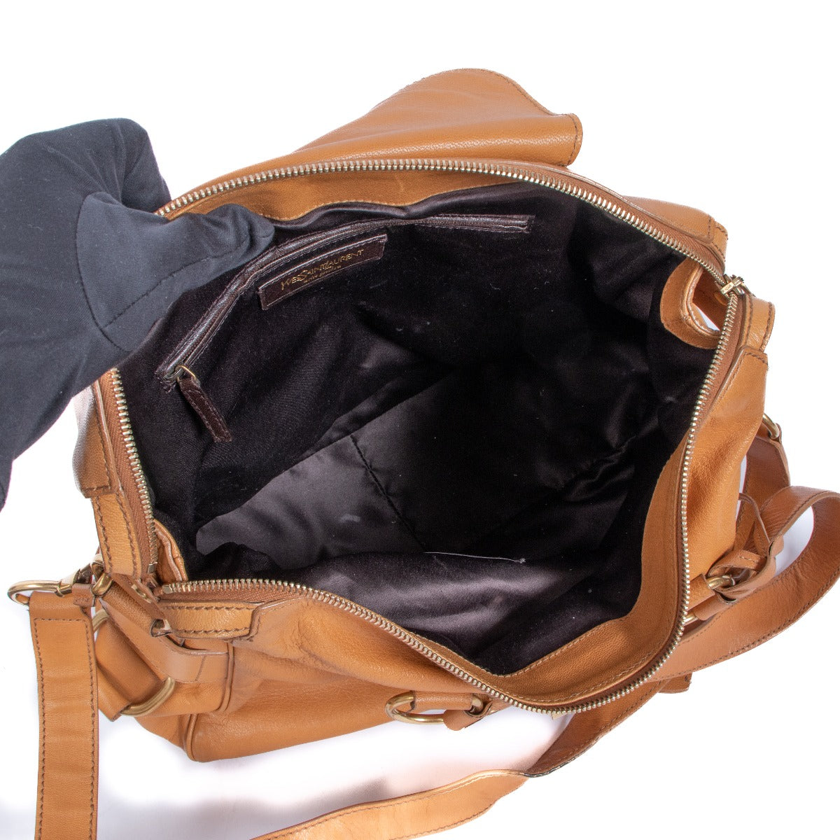 Sac Messager Muse en Cuir de Chameau Saint Laurent