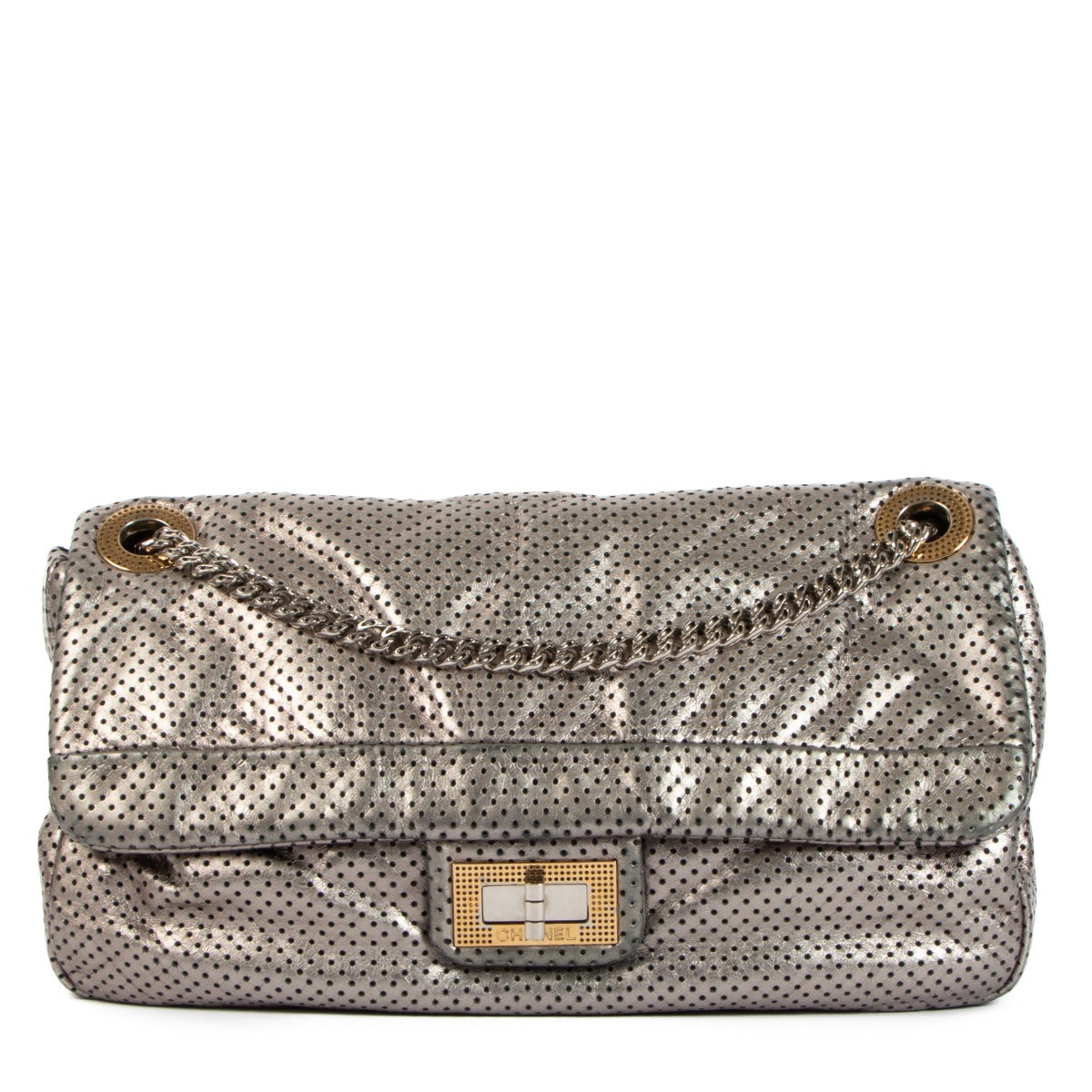 Chanel 2.55 Perforated Drill Metallic Flap Bag