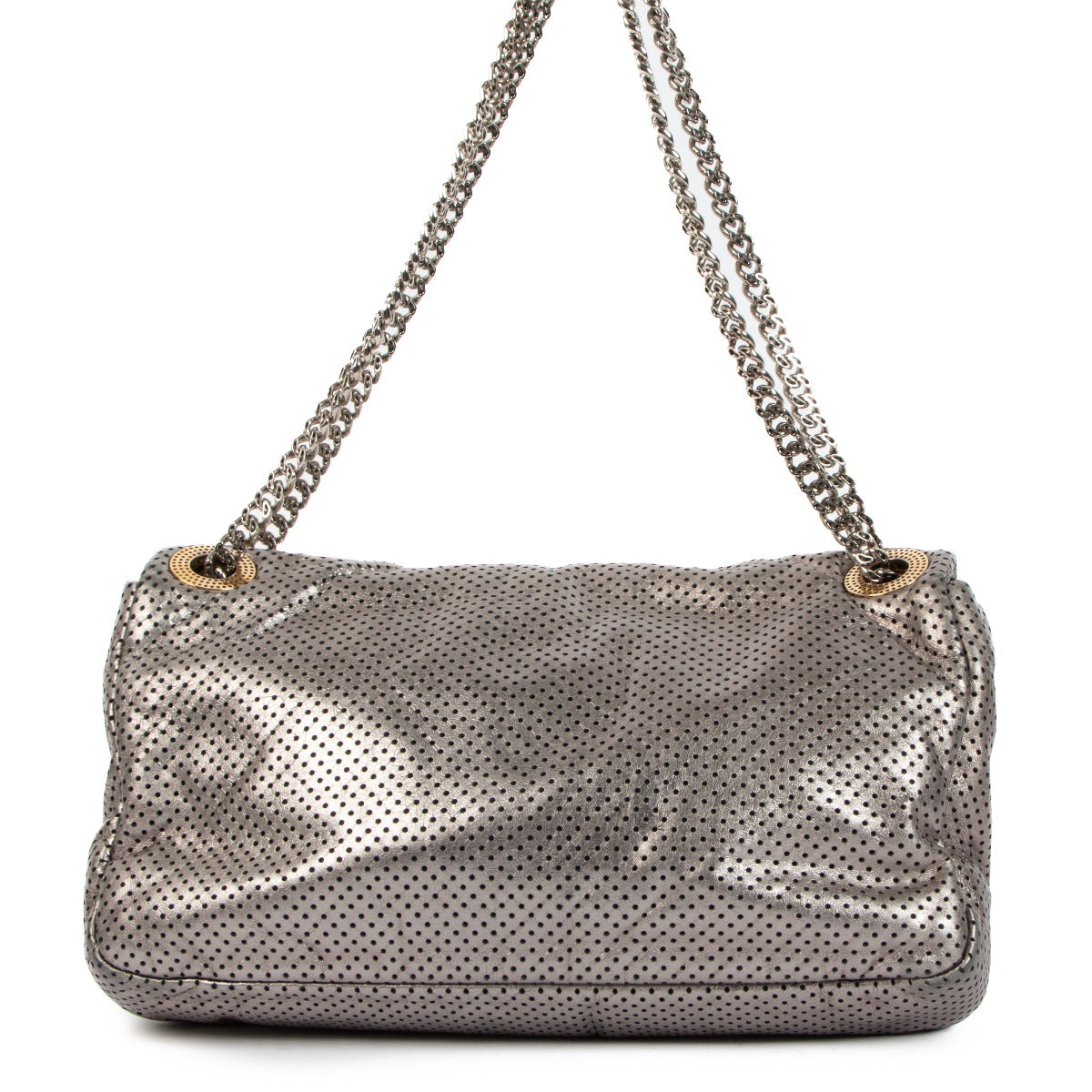 Chanel Geperforeerde Drill Metallic Flap Bag