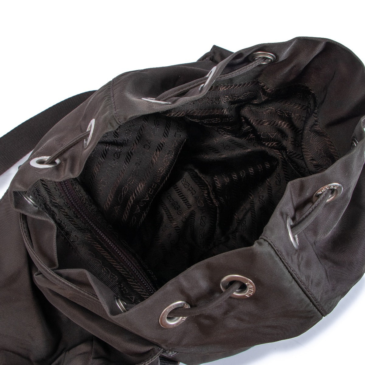 Prada Brown Nylon Small Backpack