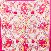 Christian Dior Pink Floral Embroidered Scarf