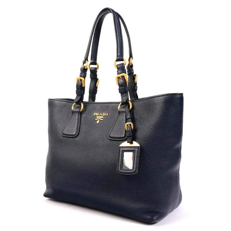 Buy an authentic second-hand Prada Navy Blue Tote Bag in very good condition at Labellov in Antwerp.