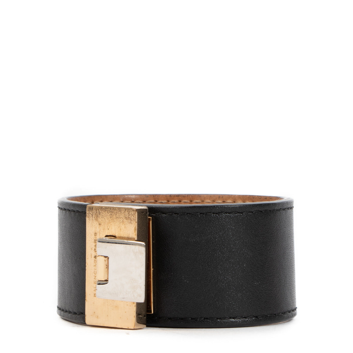 Balenciaga Black Leather Bracelet