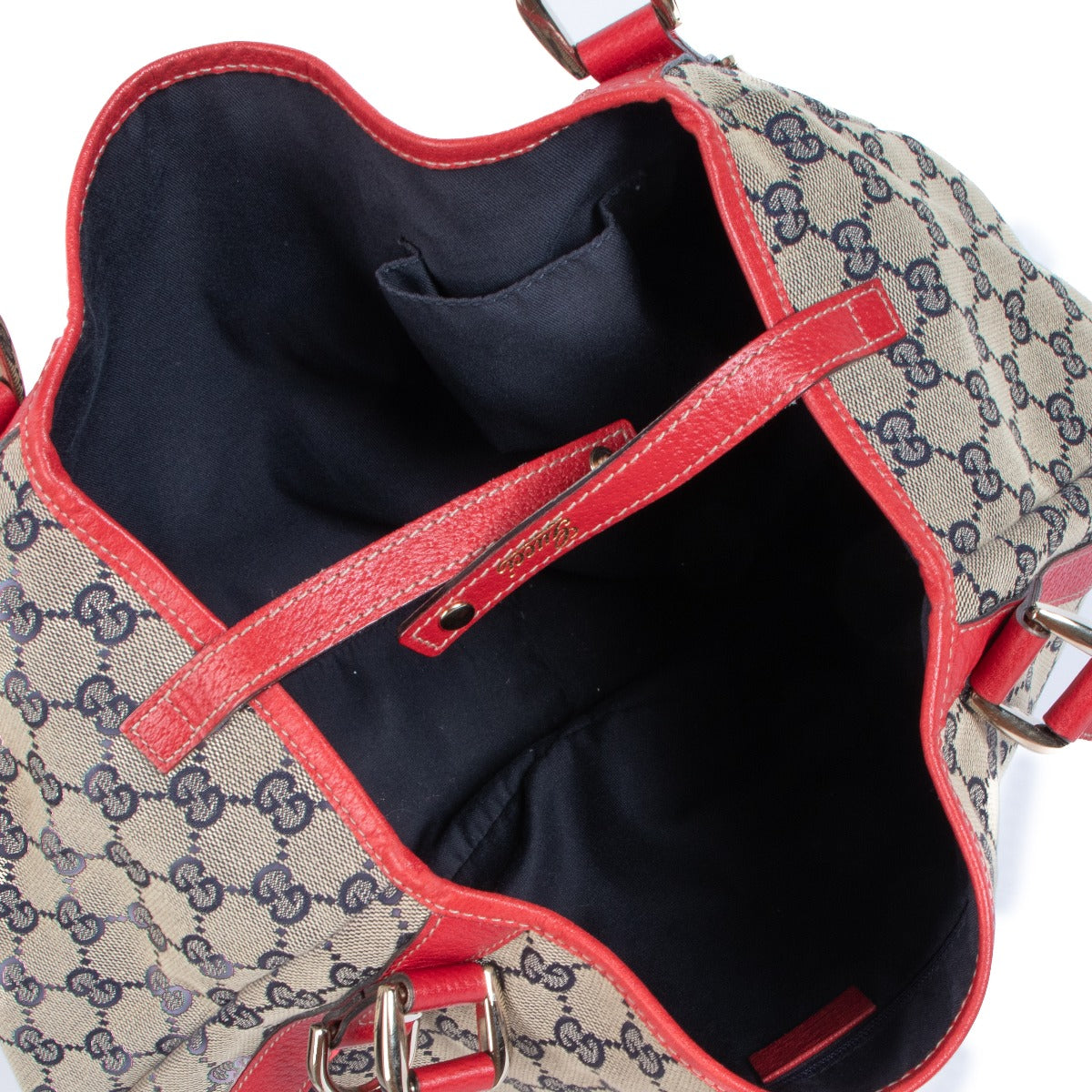 Gucci Navy GG Canvas Abbey Tote Bag