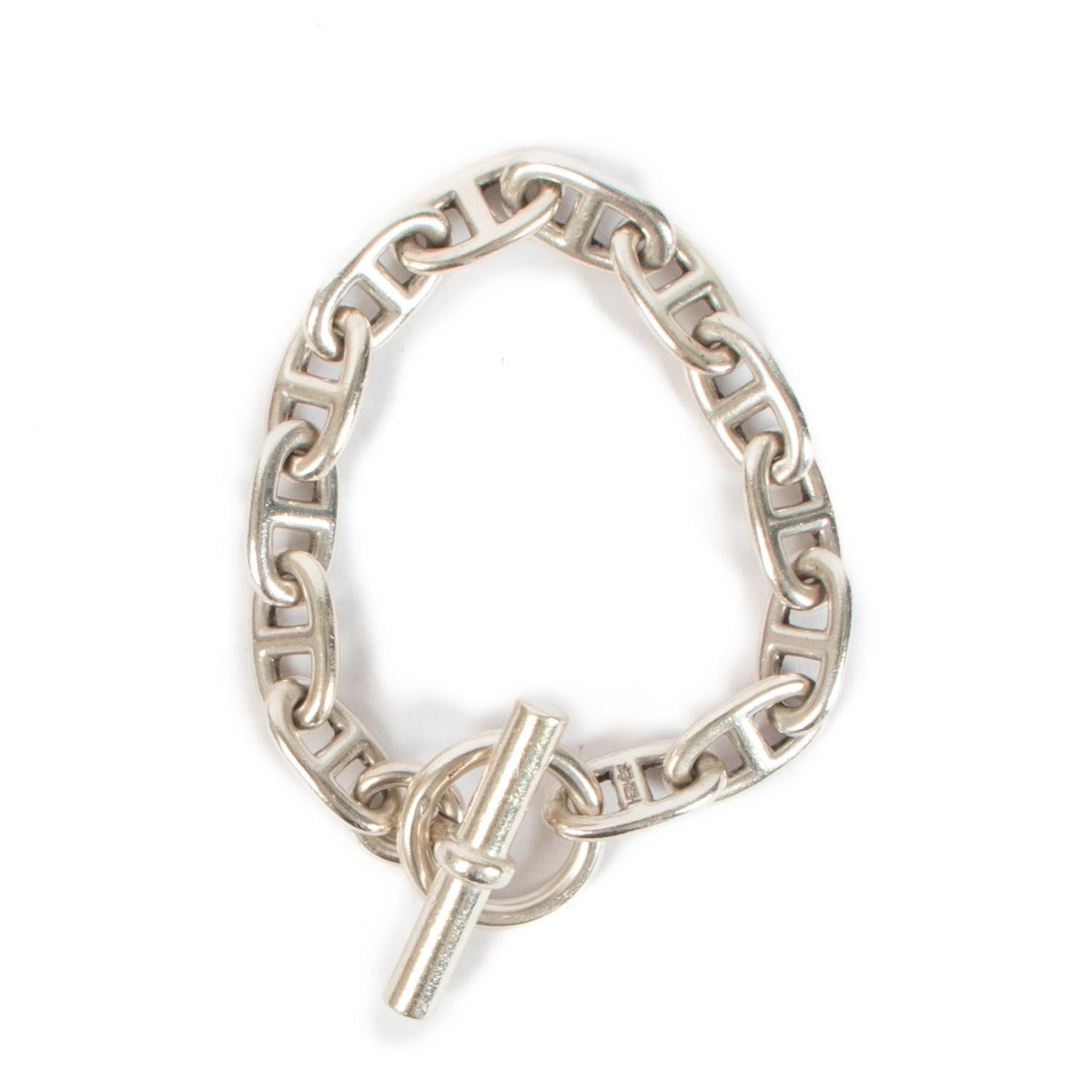 Hermès Silver Chaine D'ancre Large Bracelet