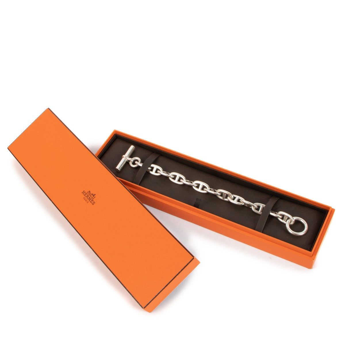 shop authentic second hand Hermès Silver Chaine D'ancre Large Bracelet on Labellov.com